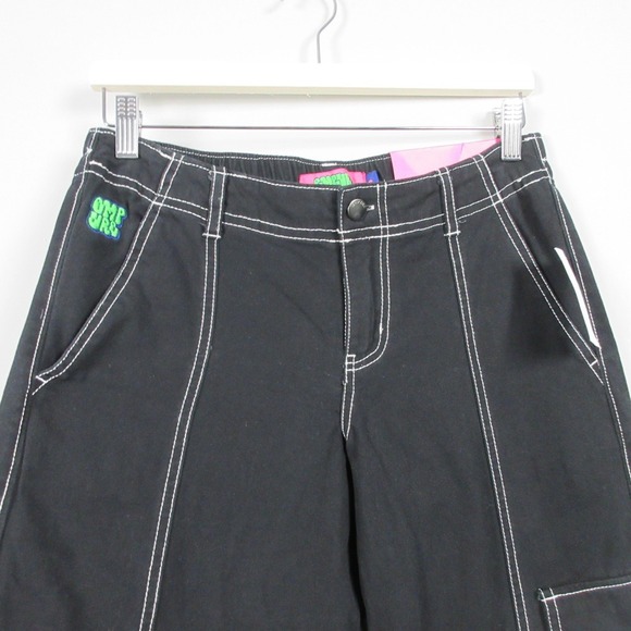 Empyre Alani Relax Loose Fit Pants Women S Black Low Rise Cargo Streetwear 604 - Picture 13 of 14